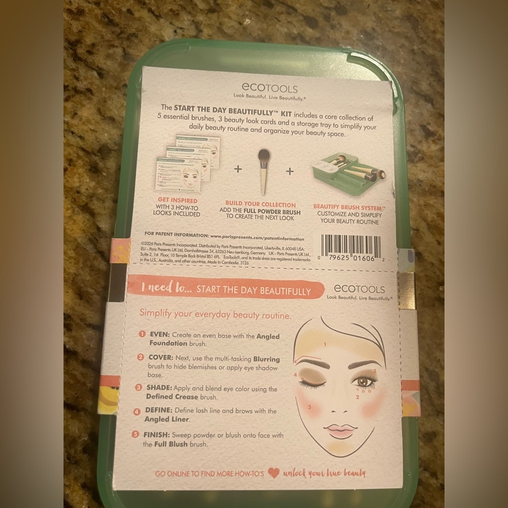 New EcoTools Makeup Brush Set - 5 brushes, Start the Day Beautiful - Picture 3 of 3